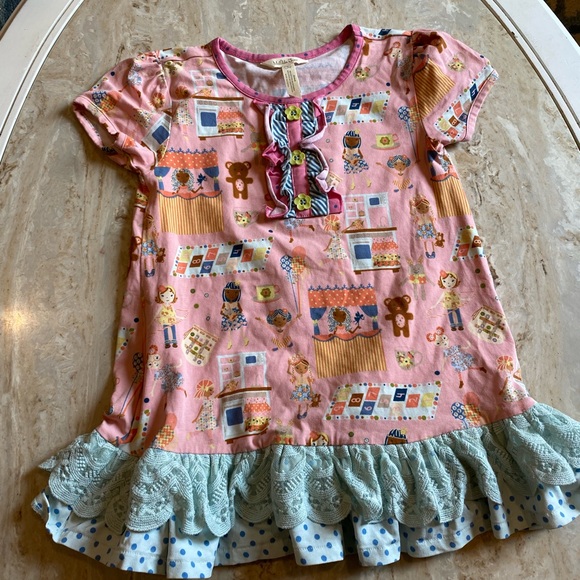 Haut Fille Matilda Jane – Manches 3/4, Thème Deer (Cerf), Taille 4 (État Correct)